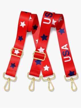 Crossbody bas  Red USA Star Adjustable Bag Strap